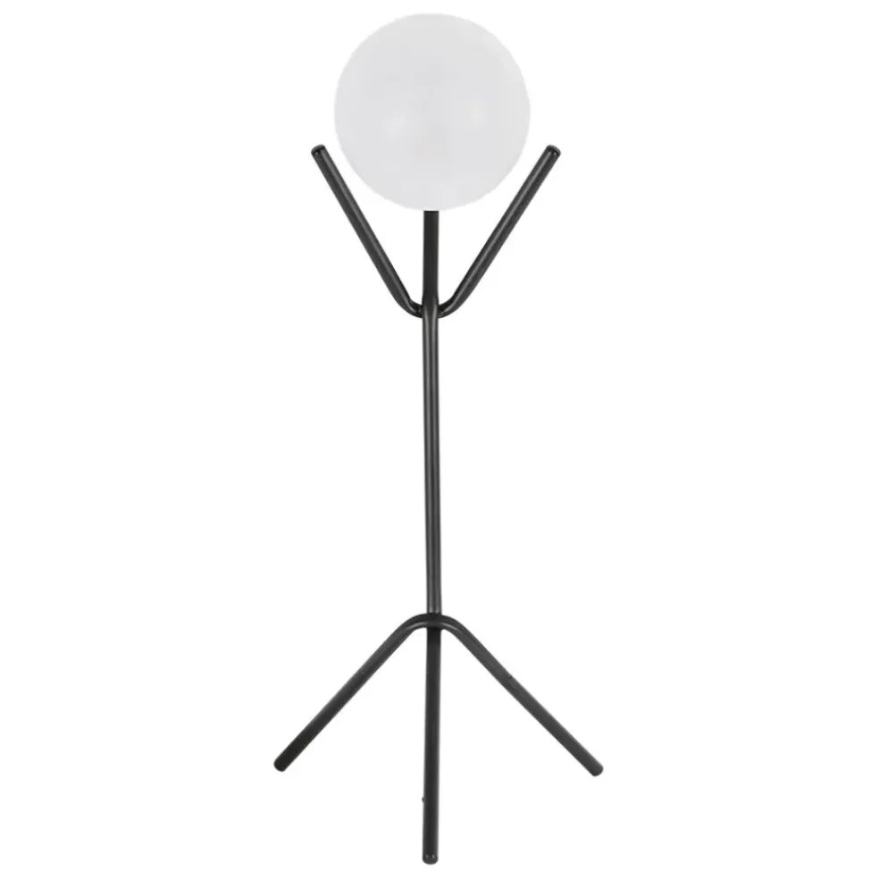 Lampe en fer et verre noir h61cm - Ardecor