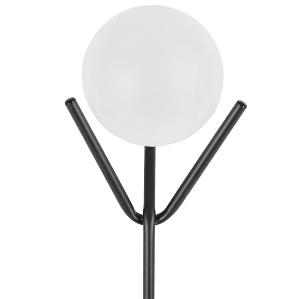 Lampe en fer et verre noir h61cm - Ardecor
