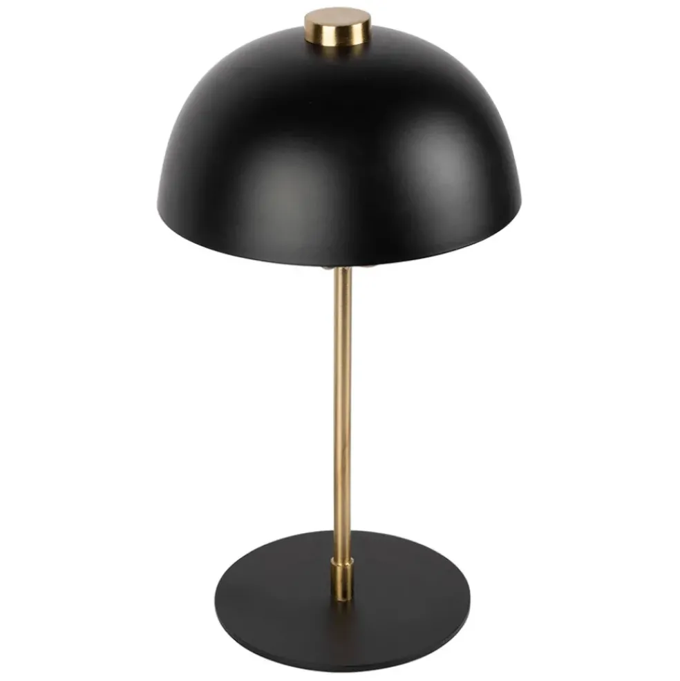 Lampe en fer noir et doré h42cm - Ardecor