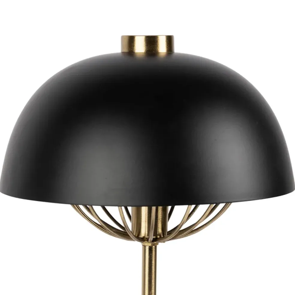 Lampe en fer noir et doré h42cm - Ardecor