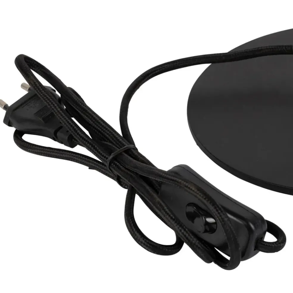 Lampe en fer noir et doré h42cm - Ardecor