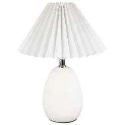 Lampe en terrecuite blanc h33cm - Funny