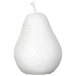 Lampe led poire en porcelaine blanc h24cm - Poire
