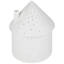 Lampe maison en porcelaine blanc h17cm - Beezz