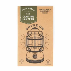 Lanterne de camping à piles vert kaki h18cm