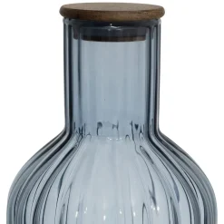 Lot de 3 bouteilles en verre borosilicate bleu émeraude et transparent 1.4L - Mycenes