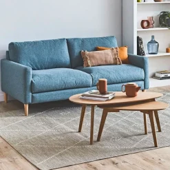 Lot de 2 table basse en chêne naturel - Becka