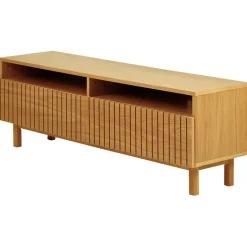 Meuble tv en chêne naturel 150x50cm - Paulo