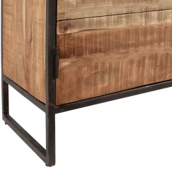 Meuble TV industriel en acacia et fer L175cm - Factory
