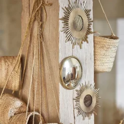 Miroir convex en laiton doré d21.5cm - edman