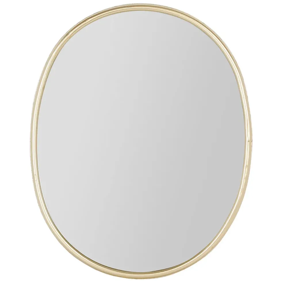 Miroir ovale en fer doré 50x42cm - Ilena