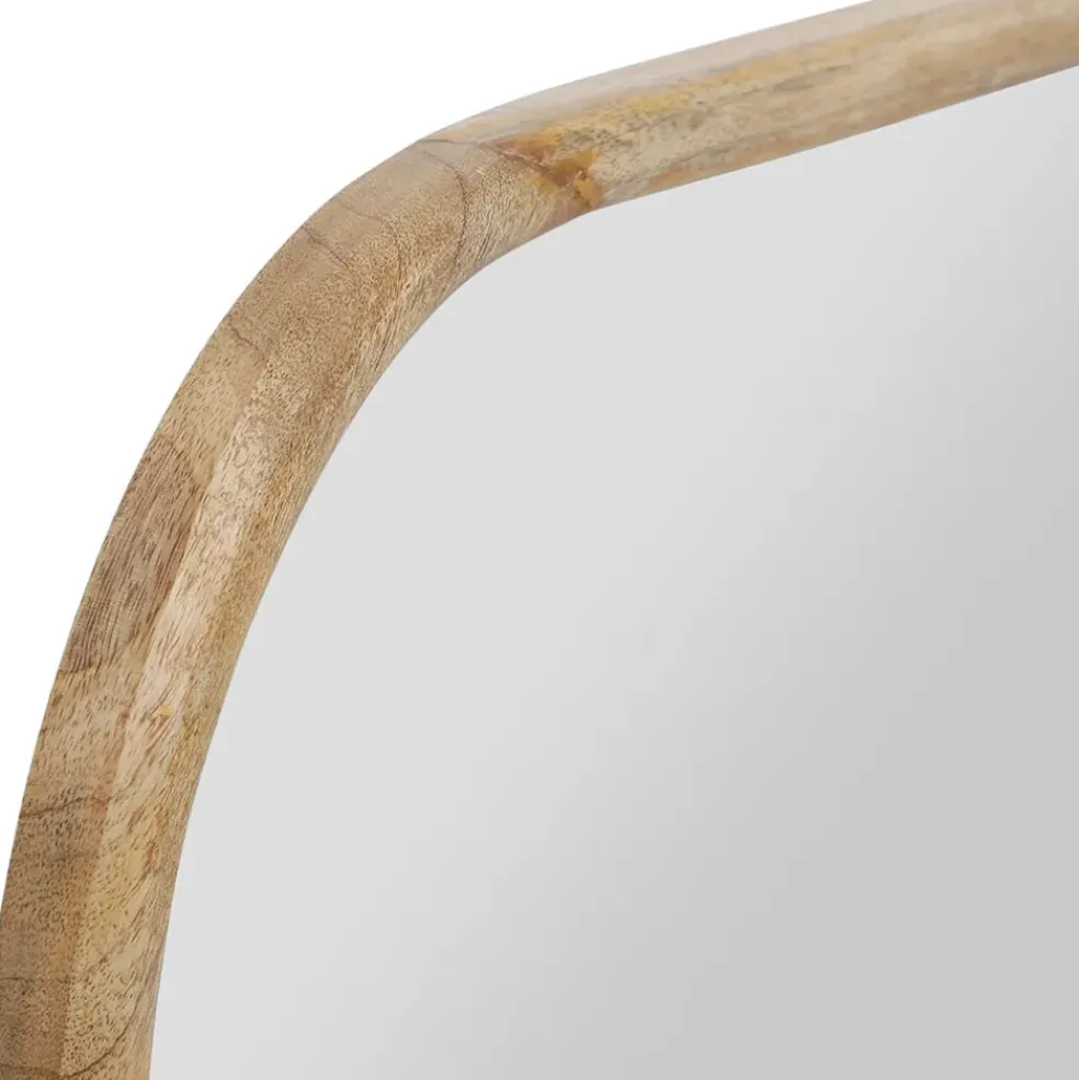 Miroir ovale en manguier naturel 39x100cm - Hervea