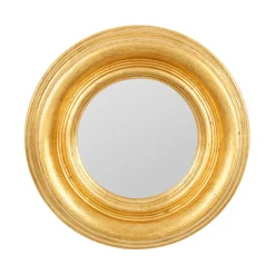 Miroir rond doré D26cm - Drachma