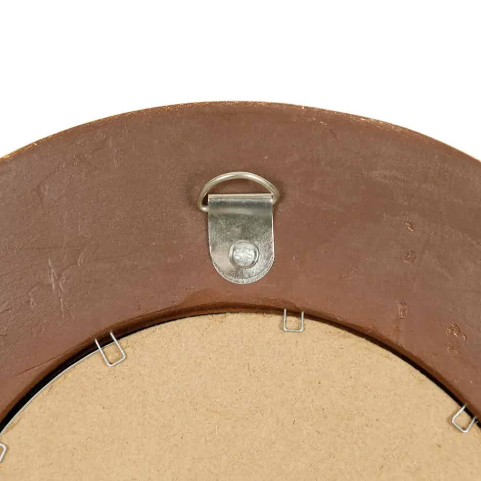 Miroir rond doré D26cm - Drachma