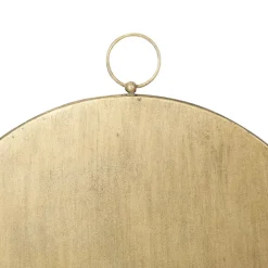 Miroir rond en fer doré - dorhan