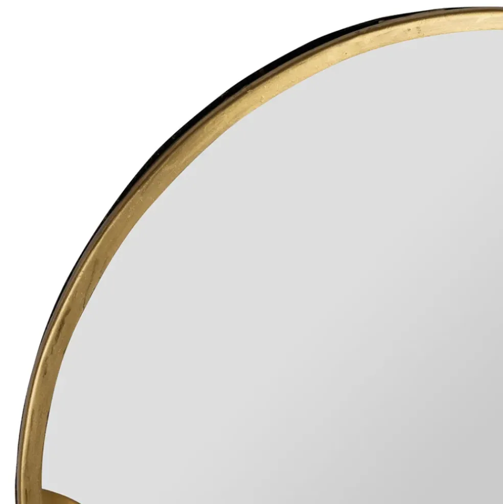Miroir rond en laiton et miroir d25cm - Belisama