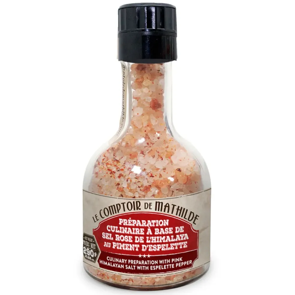 Moulin sel rose de l'himalaya au piment d'espelette empilable - 290gr