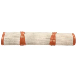 Natte de plage avec coussin terracotta et écru - sweet leaves
