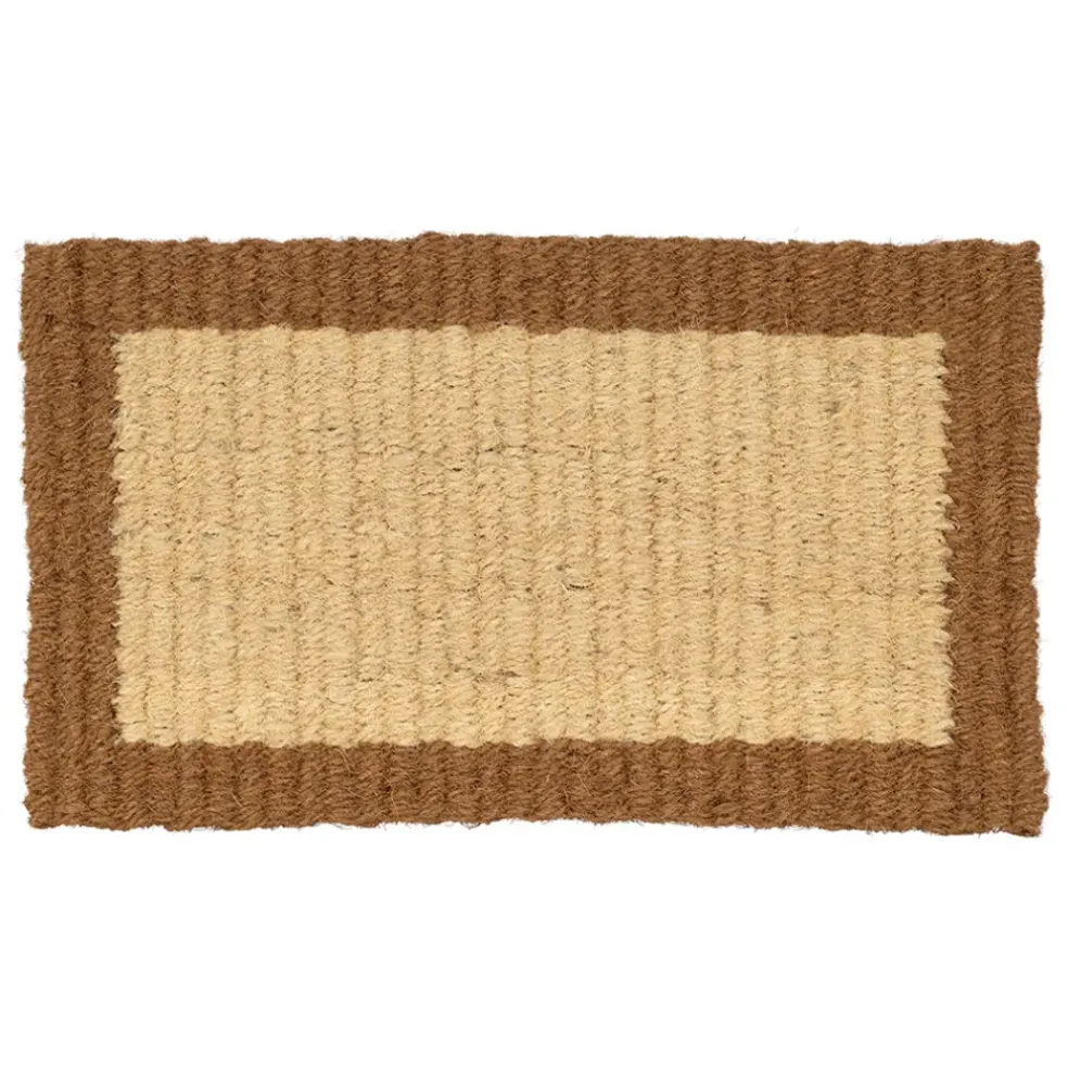 Paillasson en coco naturel et brun 73x43cm - Retro