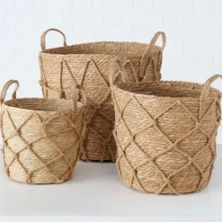 Panier en zostère naturel 43x43cm - Katunia