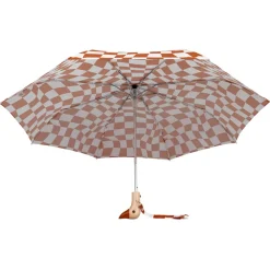 Parapluie compact manche tête de canard peanut butter checkers