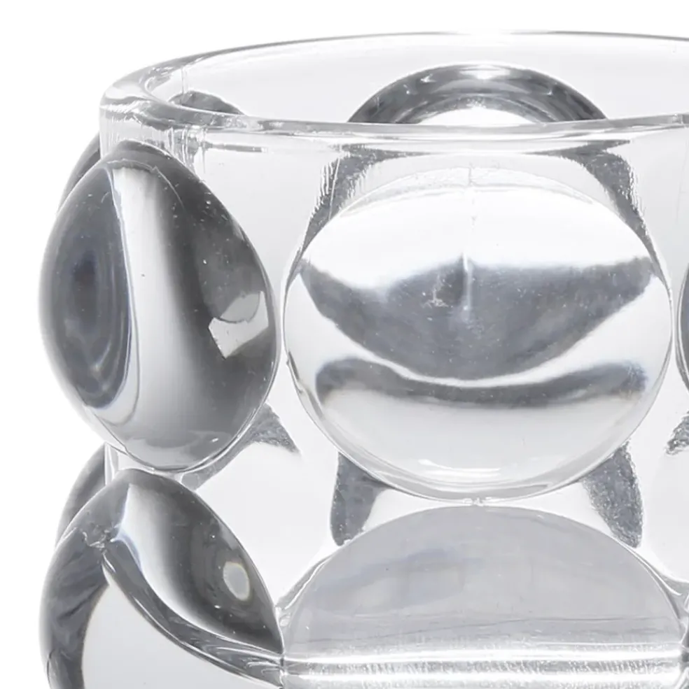 Photophore en verre transparent h6.5cm - Tanri