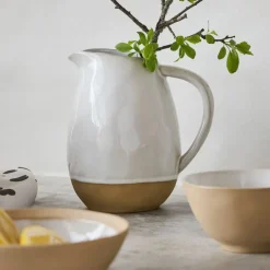 Pichet en grès blanc 1.9L - Jade