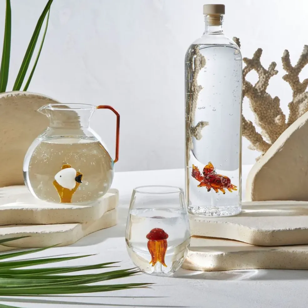 Pichet poisson en verre borosilicate ambre 1.7l - Océan