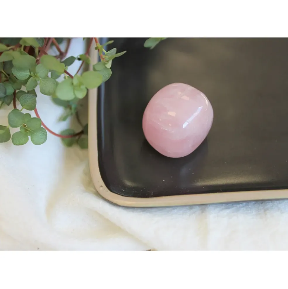 Pierre roulée quartz rose taille L