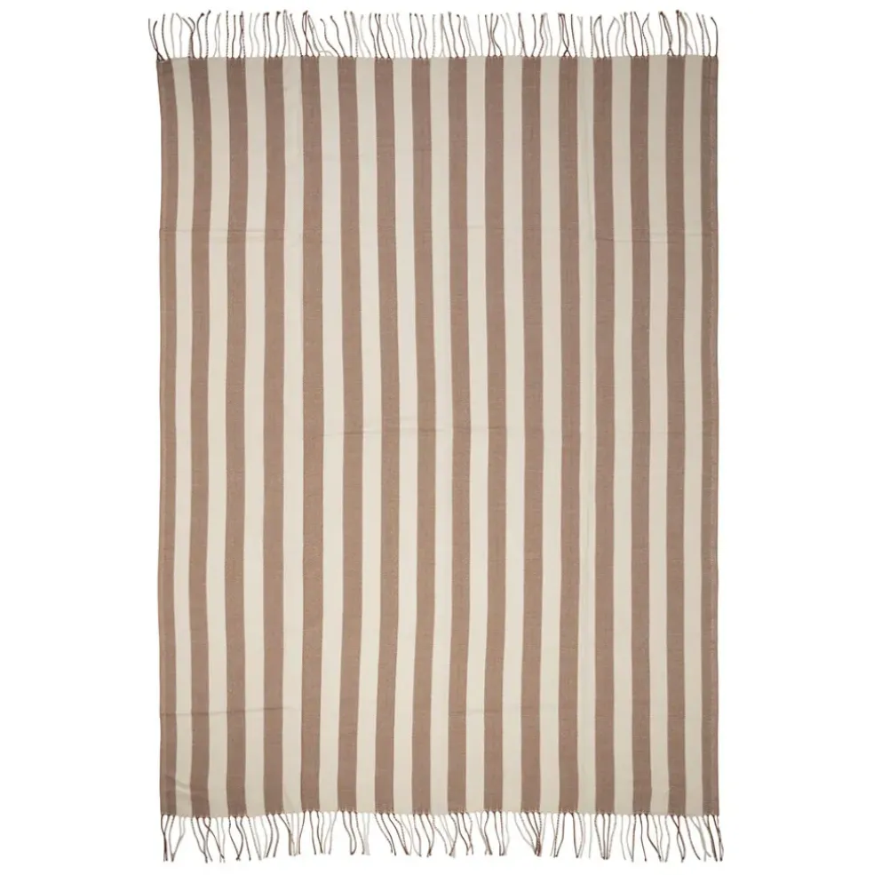 Plaid en acrylique taupe 170x130cm - Somptua