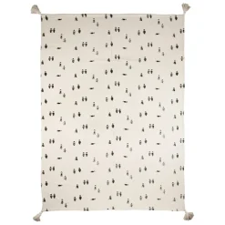Plaid en coton écru et beige - Banquise