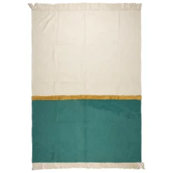 Plaid en coton émeraude 170x130cm - Neo