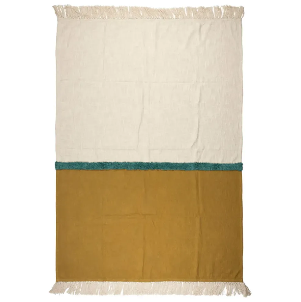 Plaid en coton mordoré 170x130cm - Neo