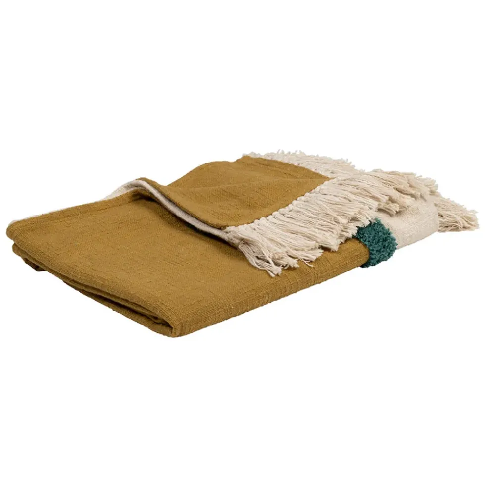 Plaid en coton mordoré 170x130cm - Neo
