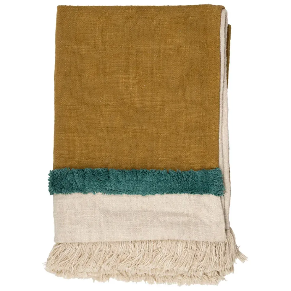 Plaid en coton mordoré 170x130cm - Neo