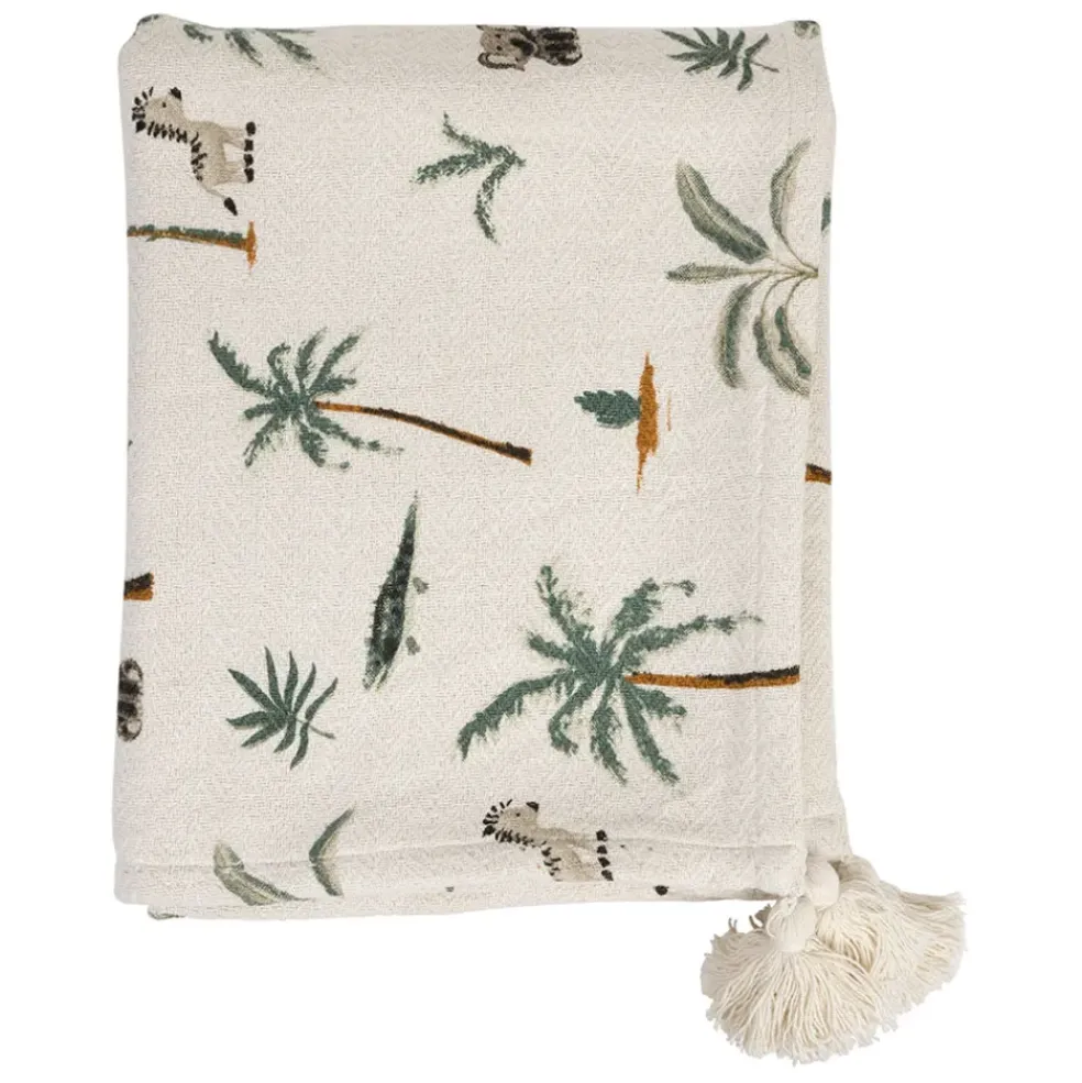 Plaid en coton multicolore 170x130cm - Zawadi