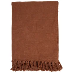 Plaid en coton terracotta 170x130cm - Allegra