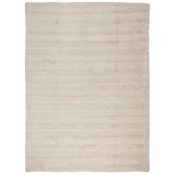 Plaid en tissu écru 170x130cm - Solene