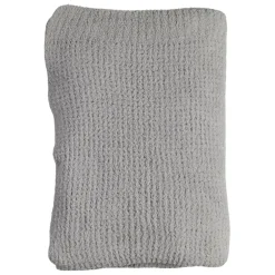 Plaid en tissu gris 170x130cm - Alysse