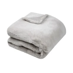 Plaid en tissu naturel 130x160cm - Bostan