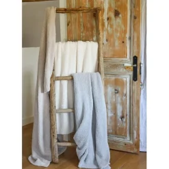 Plaid en tissu taupe 170x130cm - Alysse