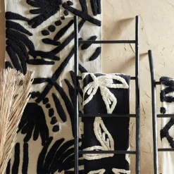 Plaid Tufte Noir et Blanc 170X130cm