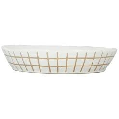 Plat en grès blanc - courba