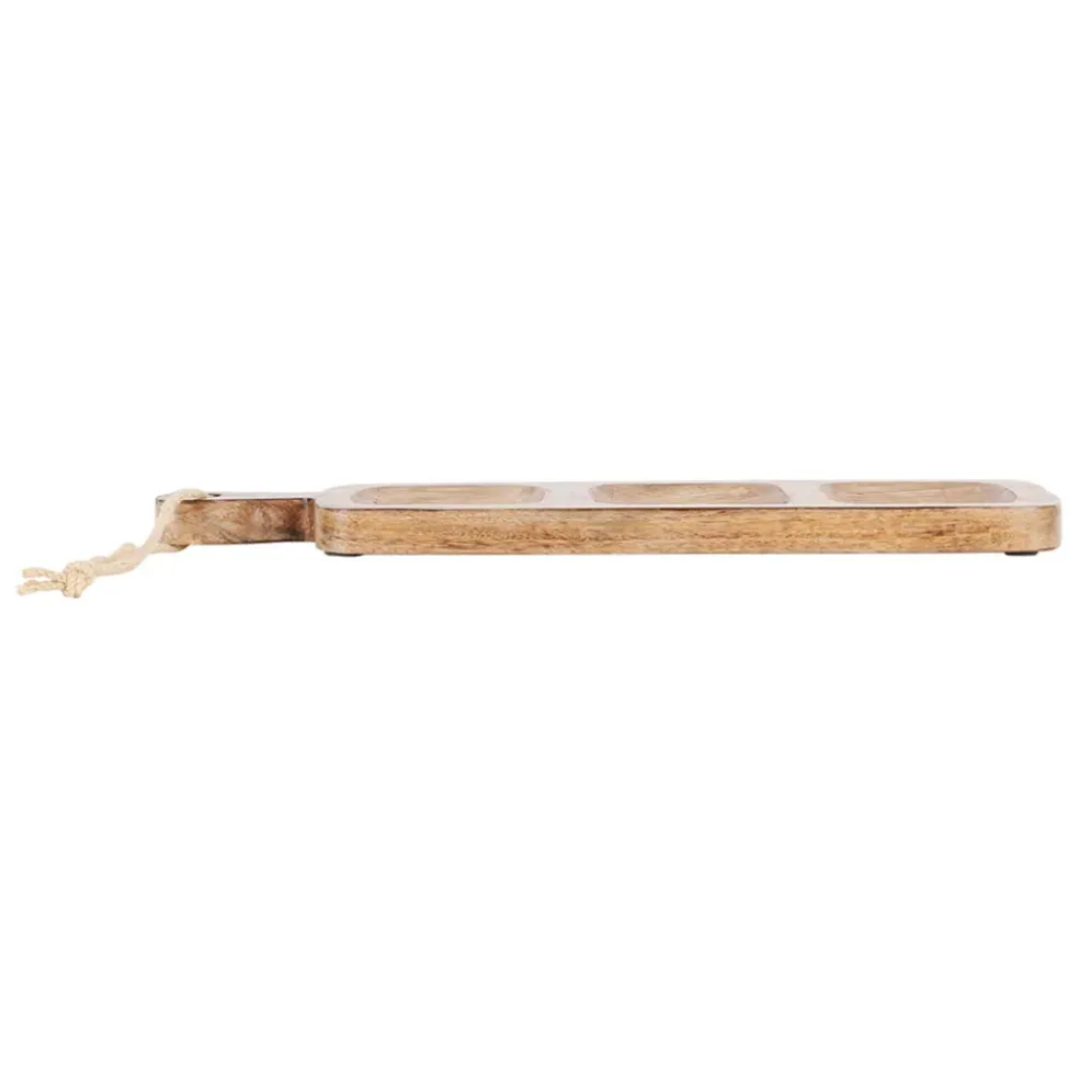 Plat en manguier brun 45x13cm - Grand Office