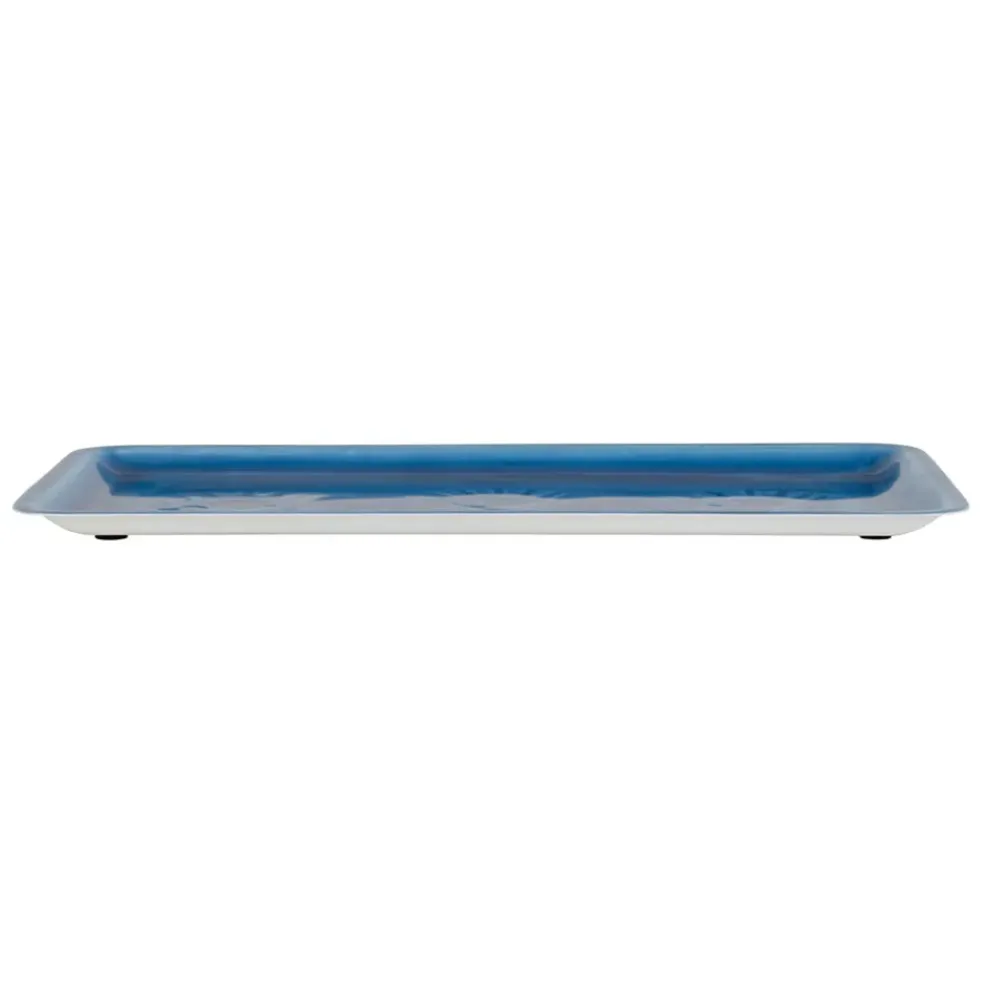 Plateau en fer indigo 30x15cm - Allegra