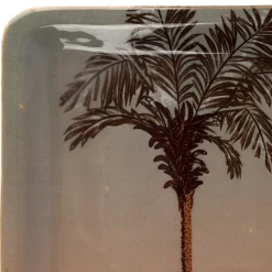 Plateau en fer terracotta 30x15cm - Tropic Étoile