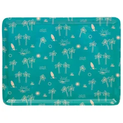 Plateau en fer turquoise 40x30cm - Palma