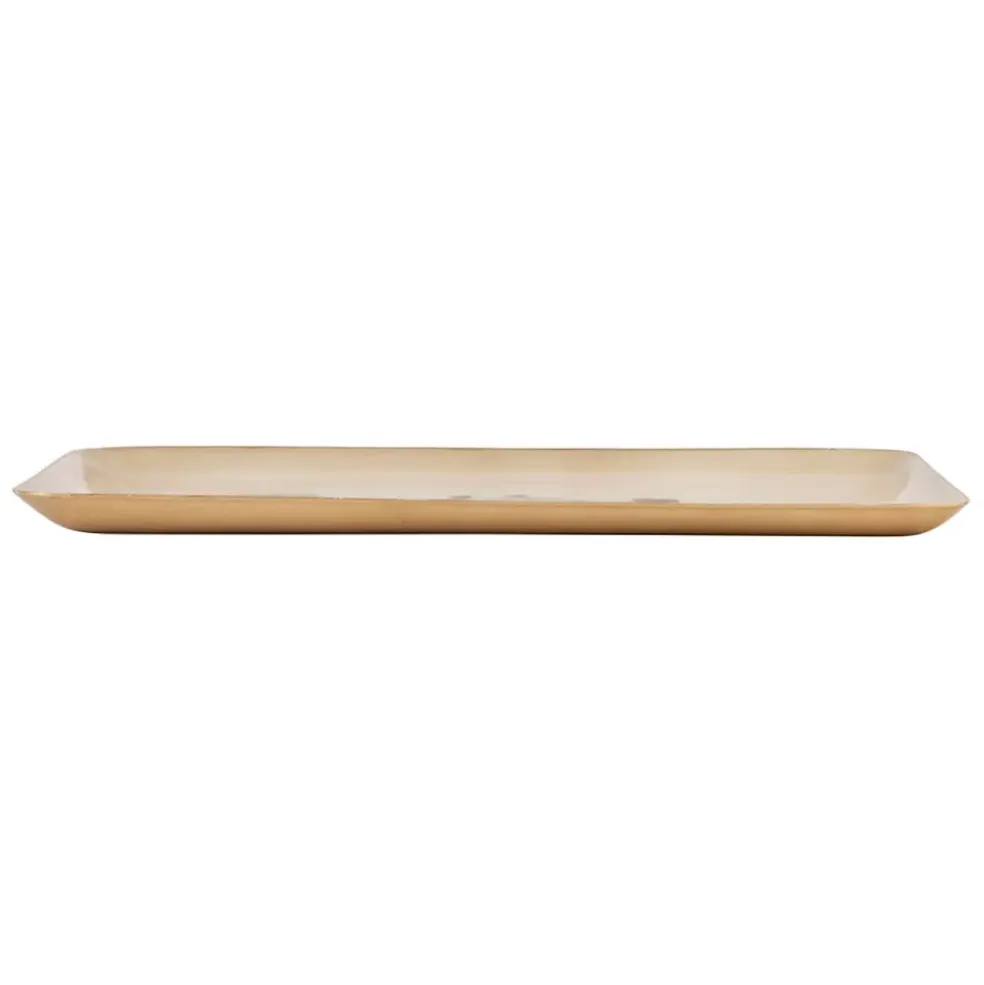 Plateau fleur en fer multicolore 15.5x30.5cm - Floral