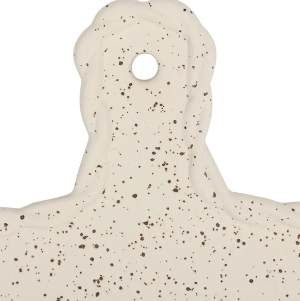 Plateau tapas en grès beige 28x18cm - Aurore