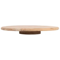 Plateau tournant en acacia naturel d39.7xh4.5cm - Dalbert